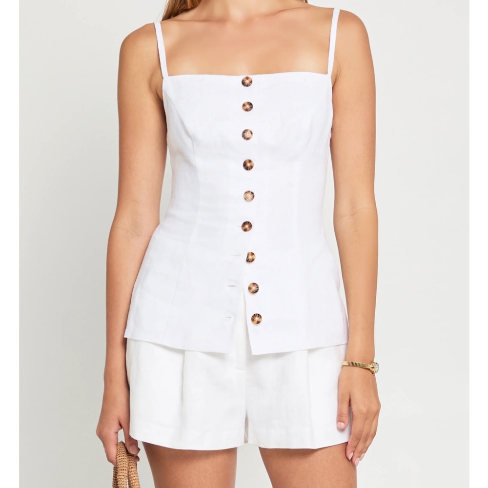kourt Cecille Linen Top